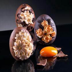Moules oeufs de Pâques, Moule de gâteaux oeufs décorés pour Pâques, 